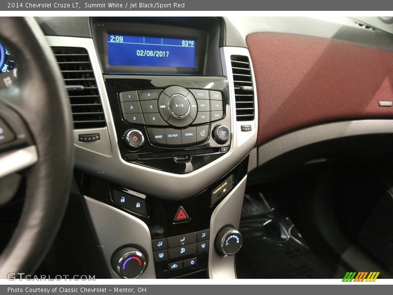 Summit White / Jet Black/Sport Red 2014 Chevrolet Cruze LT