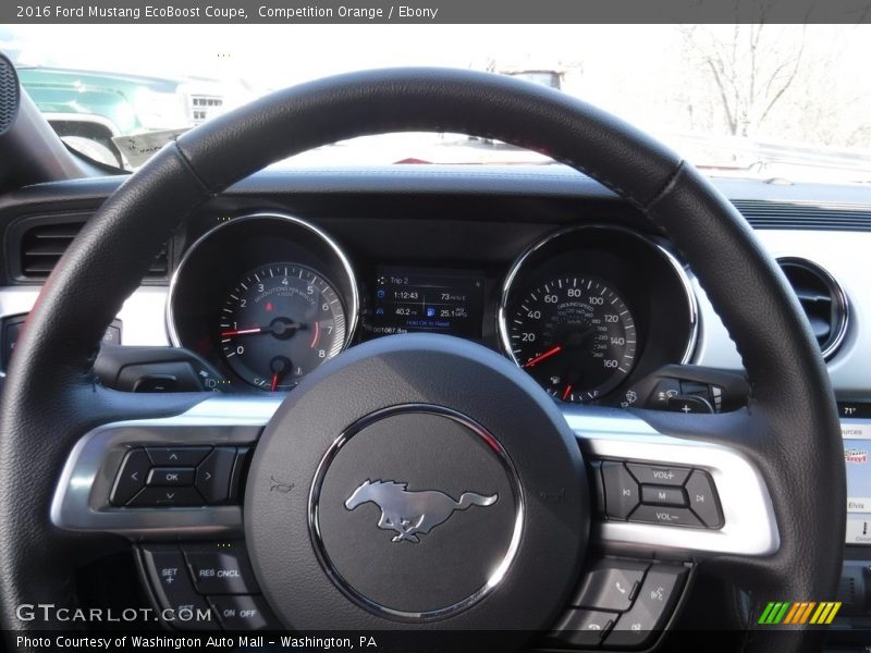 Competition Orange / Ebony 2016 Ford Mustang EcoBoost Coupe