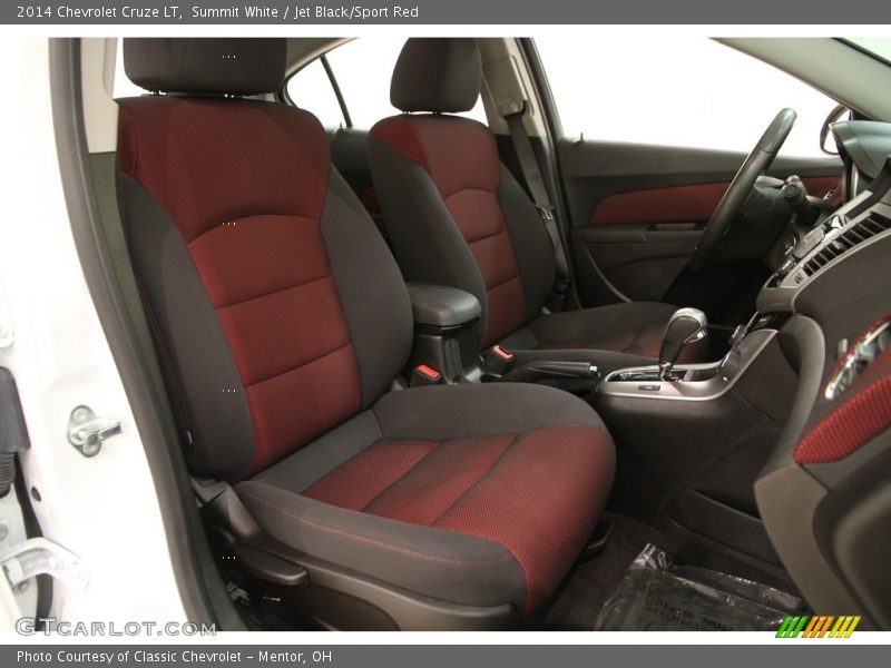 Summit White / Jet Black/Sport Red 2014 Chevrolet Cruze LT