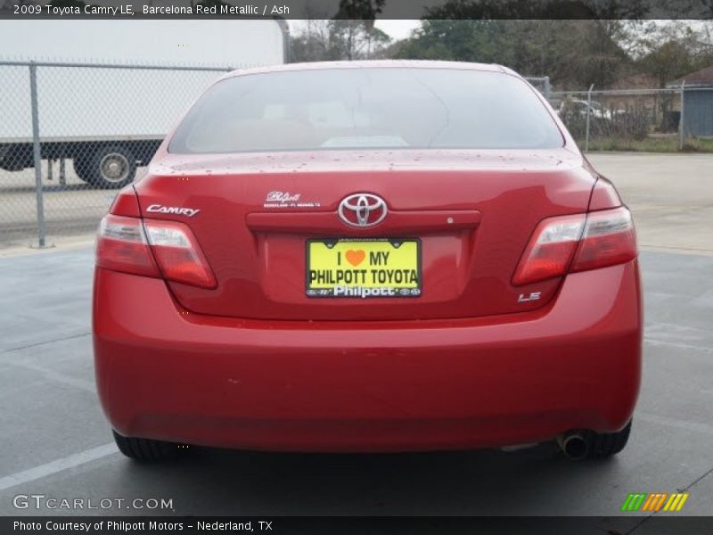 Barcelona Red Metallic / Ash 2009 Toyota Camry LE