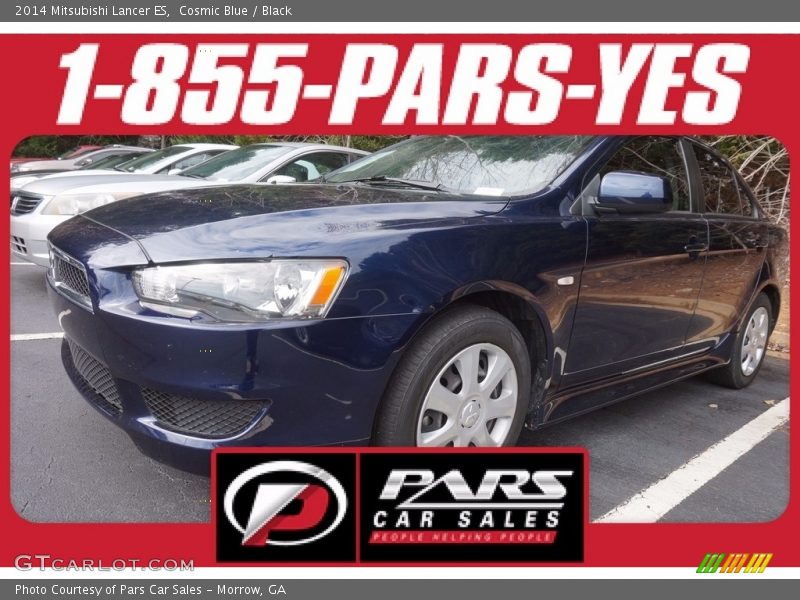 Cosmic Blue / Black 2014 Mitsubishi Lancer ES