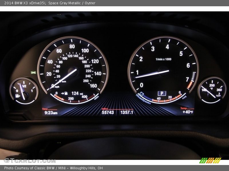 Space Gray Metallic / Oyster 2014 BMW X3 xDrive35i