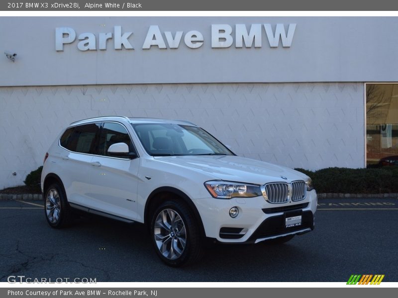 Alpine White / Black 2017 BMW X3 xDrive28i