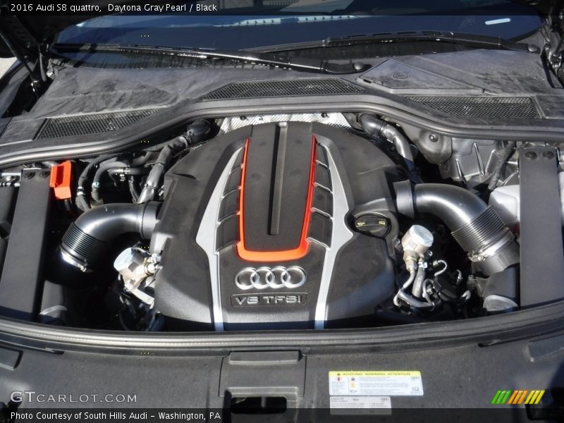 Daytona Gray Pearl / Black 2016 Audi S8 quattro