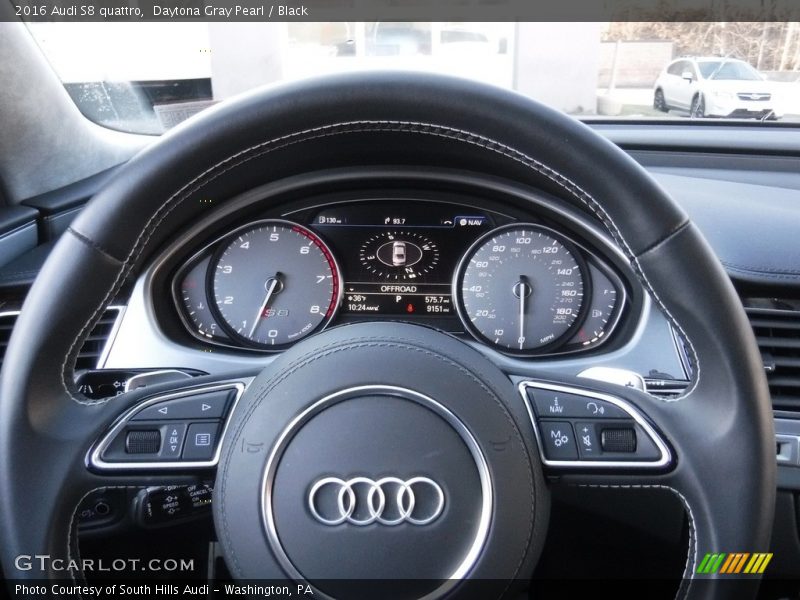 Daytona Gray Pearl / Black 2016 Audi S8 quattro