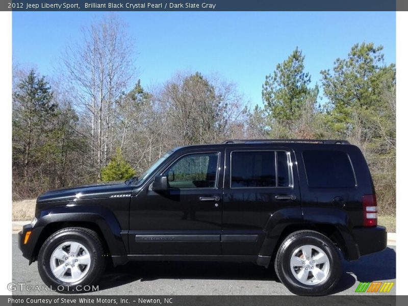 Brilliant Black Crystal Pearl / Dark Slate Gray 2012 Jeep Liberty Sport