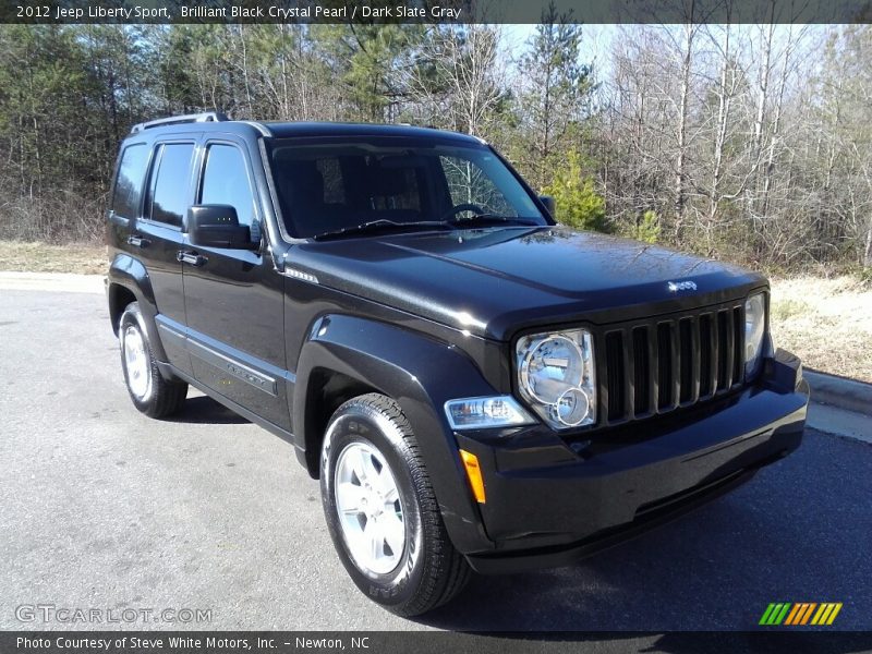Brilliant Black Crystal Pearl / Dark Slate Gray 2012 Jeep Liberty Sport