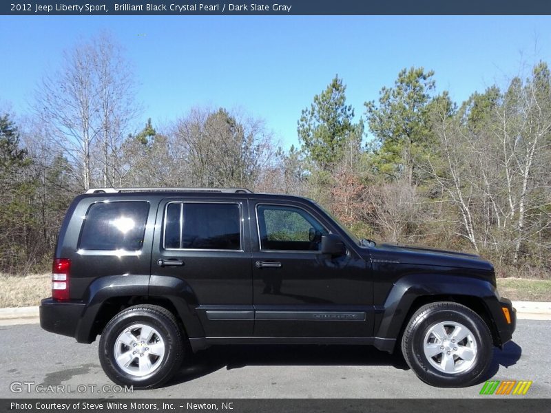 Brilliant Black Crystal Pearl / Dark Slate Gray 2012 Jeep Liberty Sport