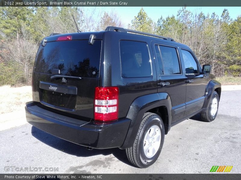 Brilliant Black Crystal Pearl / Dark Slate Gray 2012 Jeep Liberty Sport