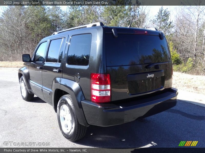 Brilliant Black Crystal Pearl / Dark Slate Gray 2012 Jeep Liberty Sport
