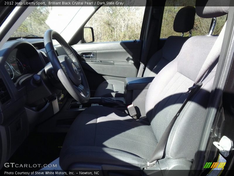 Brilliant Black Crystal Pearl / Dark Slate Gray 2012 Jeep Liberty Sport