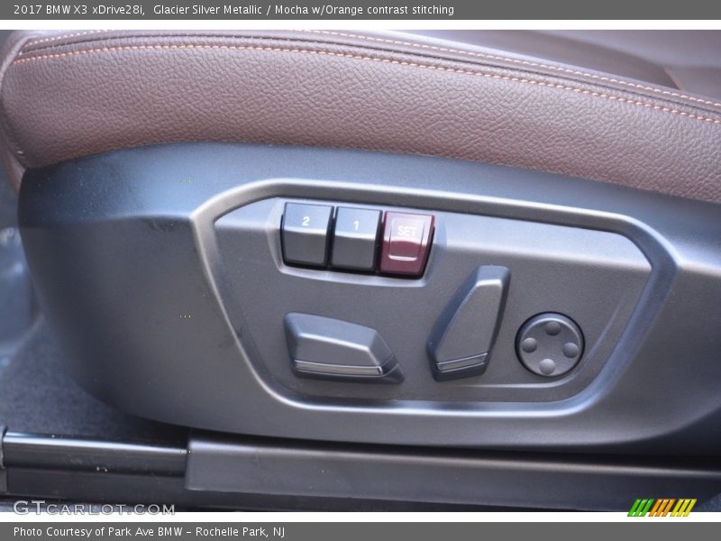 Glacier Silver Metallic / Mocha w/Orange contrast stitching 2017 BMW X3 xDrive28i
