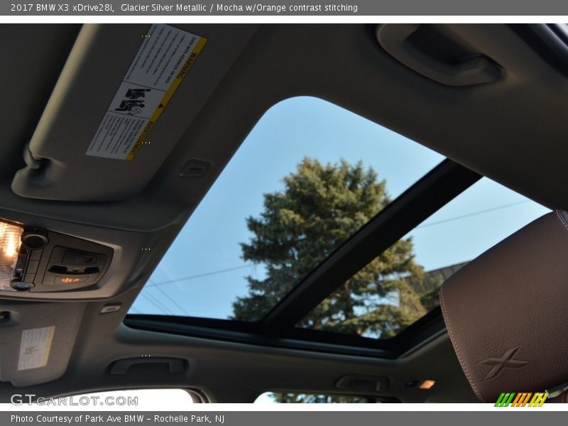 Glacier Silver Metallic / Mocha w/Orange contrast stitching 2017 BMW X3 xDrive28i