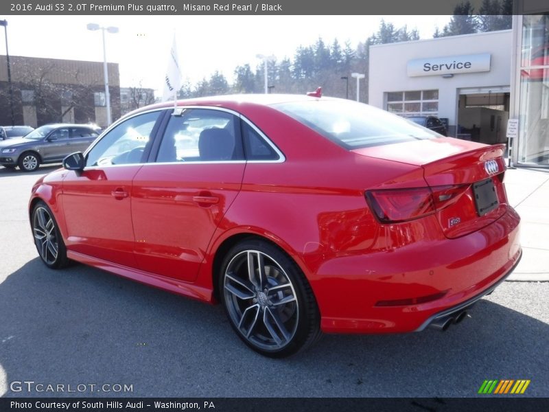 Misano Red Pearl / Black 2016 Audi S3 2.0T Premium Plus quattro