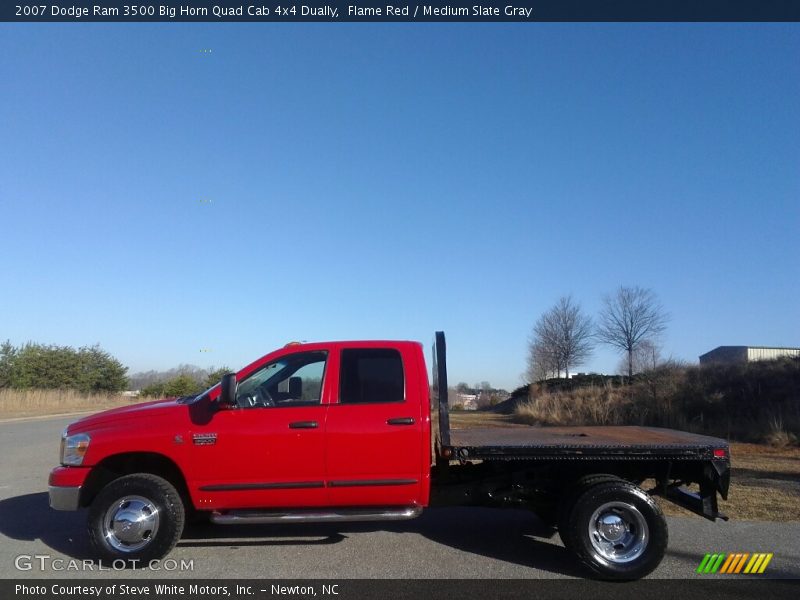 Flame Red / Medium Slate Gray 2007 Dodge Ram 3500 Big Horn Quad Cab 4x4 Dually