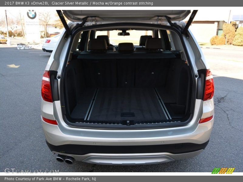 Glacier Silver Metallic / Mocha w/Orange contrast stitching 2017 BMW X3 xDrive28i