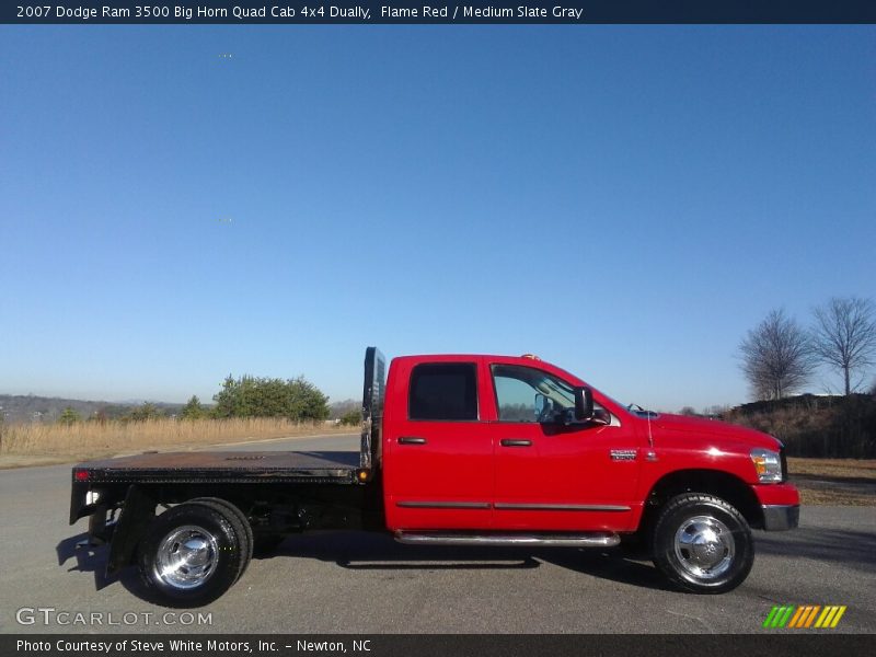 Flame Red / Medium Slate Gray 2007 Dodge Ram 3500 Big Horn Quad Cab 4x4 Dually