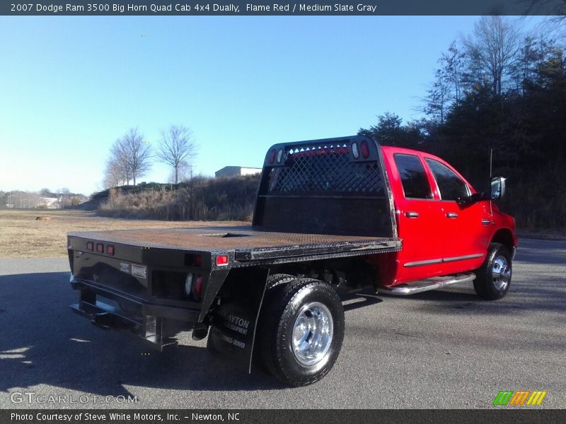 Flame Red / Medium Slate Gray 2007 Dodge Ram 3500 Big Horn Quad Cab 4x4 Dually