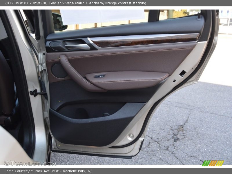 Glacier Silver Metallic / Mocha w/Orange contrast stitching 2017 BMW X3 xDrive28i
