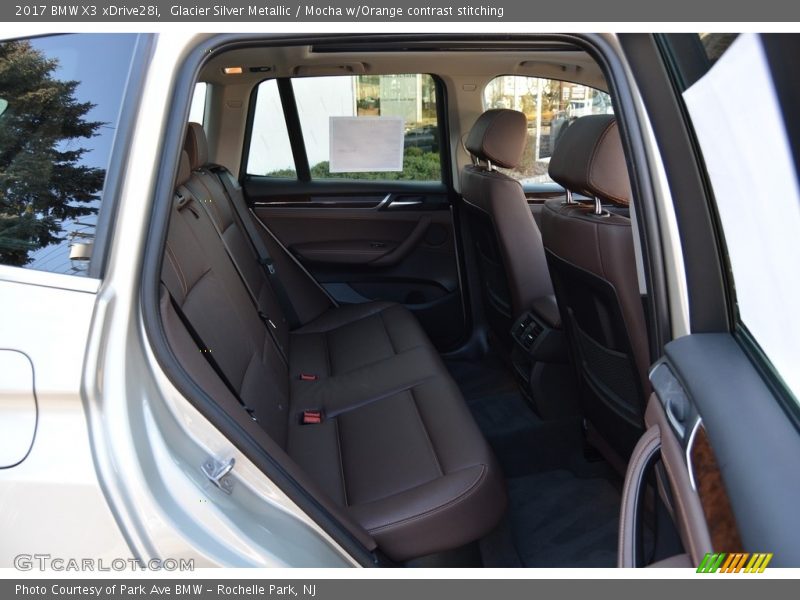 Glacier Silver Metallic / Mocha w/Orange contrast stitching 2017 BMW X3 xDrive28i