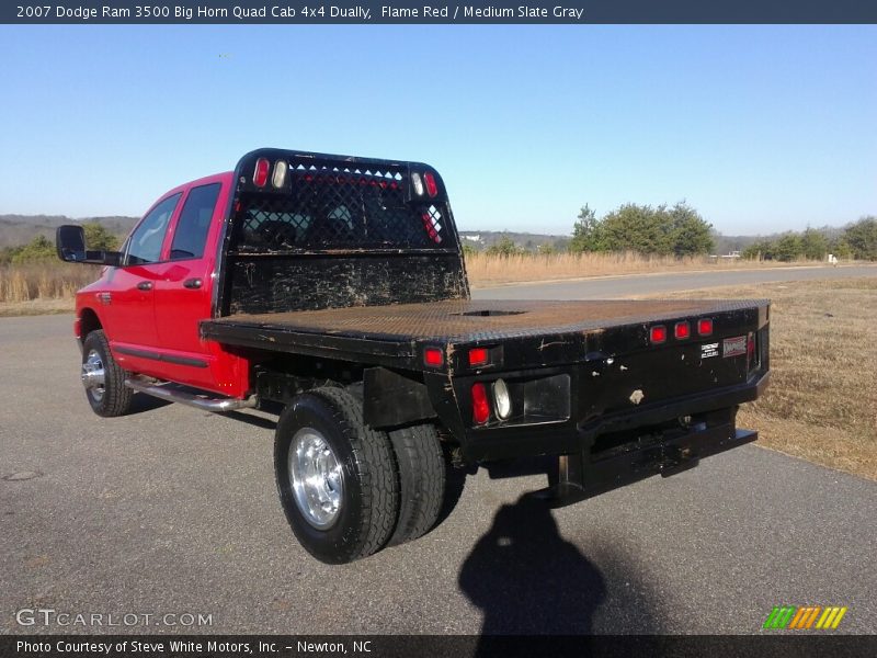 Flame Red / Medium Slate Gray 2007 Dodge Ram 3500 Big Horn Quad Cab 4x4 Dually