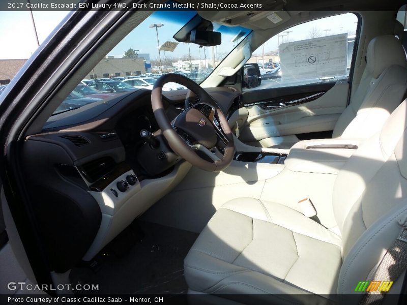 Dark Granite Metallic / Shale/Cocoa Accents 2017 Cadillac Escalade ESV Luxury 4WD