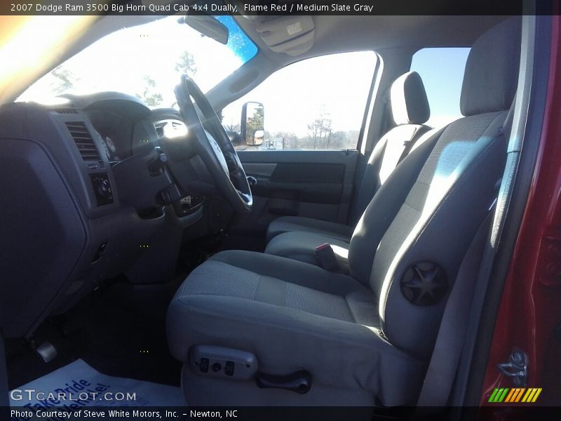 Flame Red / Medium Slate Gray 2007 Dodge Ram 3500 Big Horn Quad Cab 4x4 Dually