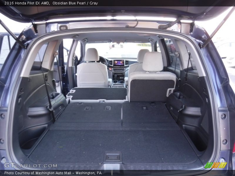 Obsidian Blue Pearl / Gray 2016 Honda Pilot EX AWD