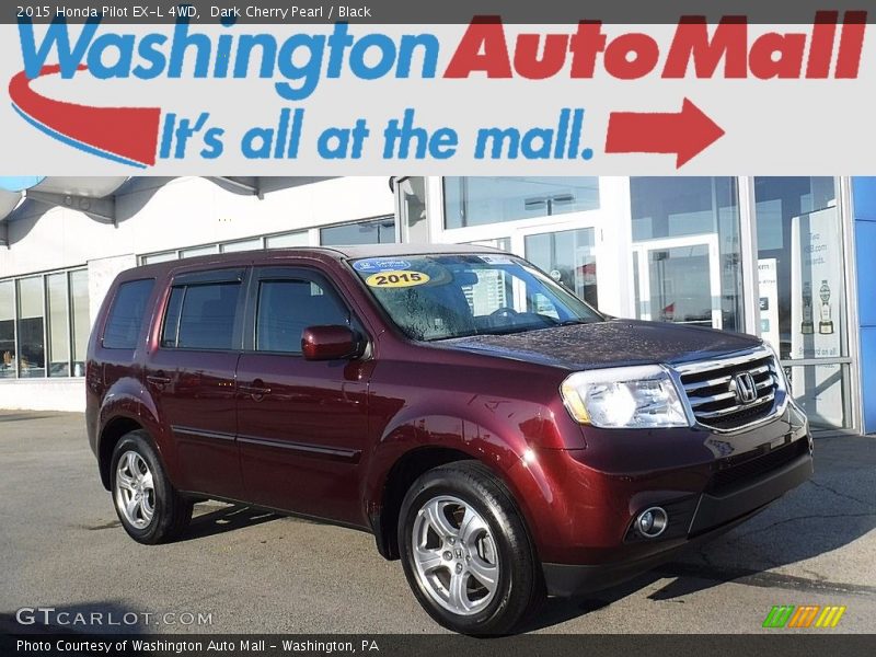 Dark Cherry Pearl / Black 2015 Honda Pilot EX-L 4WD