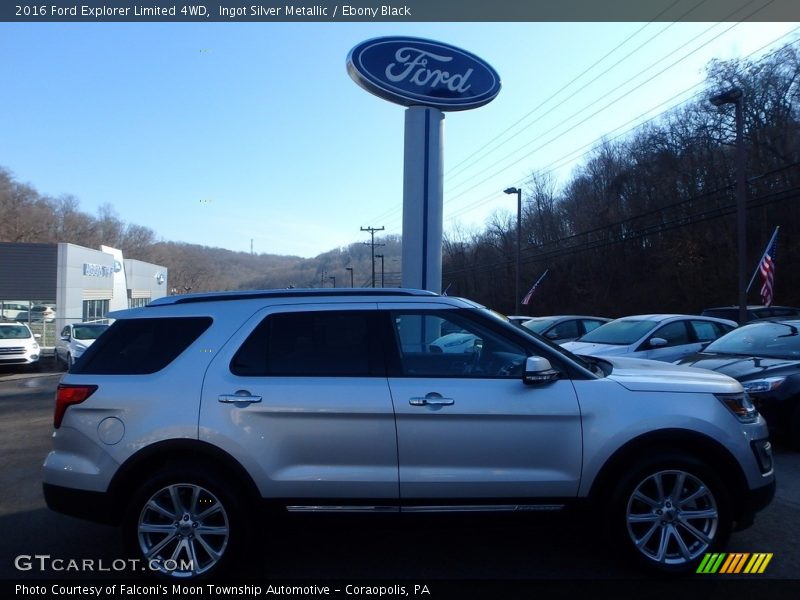 Ingot Silver Metallic / Ebony Black 2016 Ford Explorer Limited 4WD