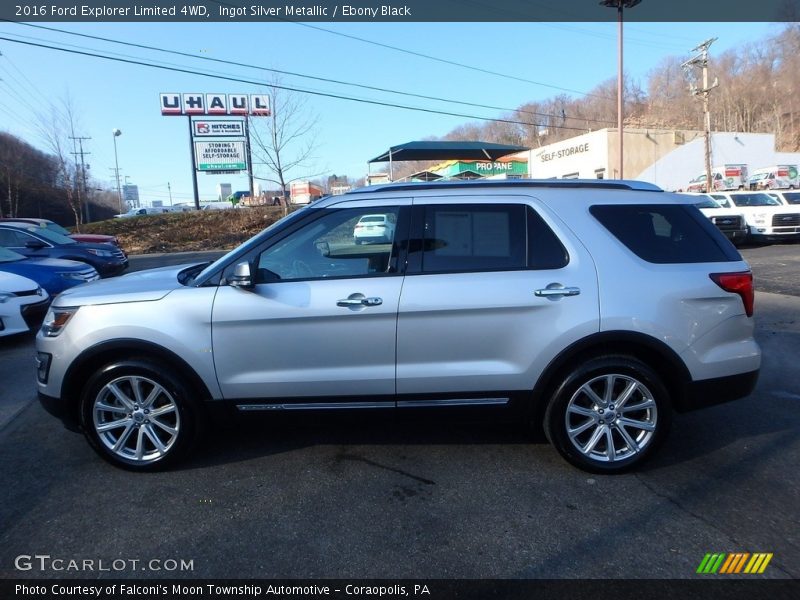 Ingot Silver Metallic / Ebony Black 2016 Ford Explorer Limited 4WD