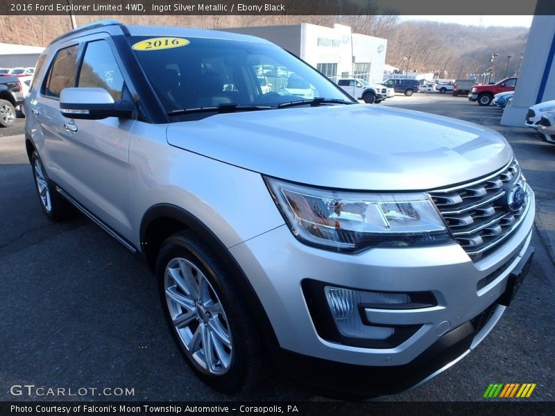 Ingot Silver Metallic / Ebony Black 2016 Ford Explorer Limited 4WD