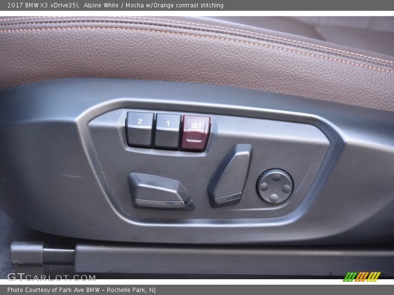 Alpine White / Mocha w/Orange contrast stitching 2017 BMW X3 xDrive35i