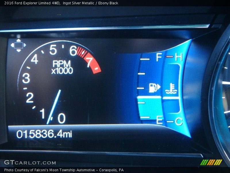 Ingot Silver Metallic / Ebony Black 2016 Ford Explorer Limited 4WD