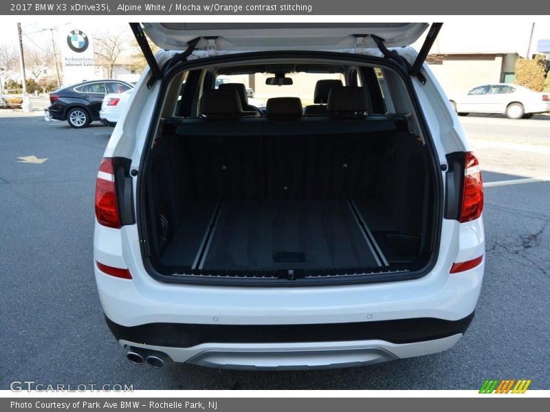 Alpine White / Mocha w/Orange contrast stitching 2017 BMW X3 xDrive35i