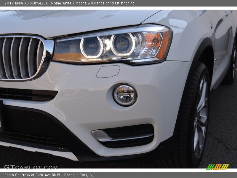 Alpine White / Mocha w/Orange contrast stitching 2017 BMW X3 xDrive35i