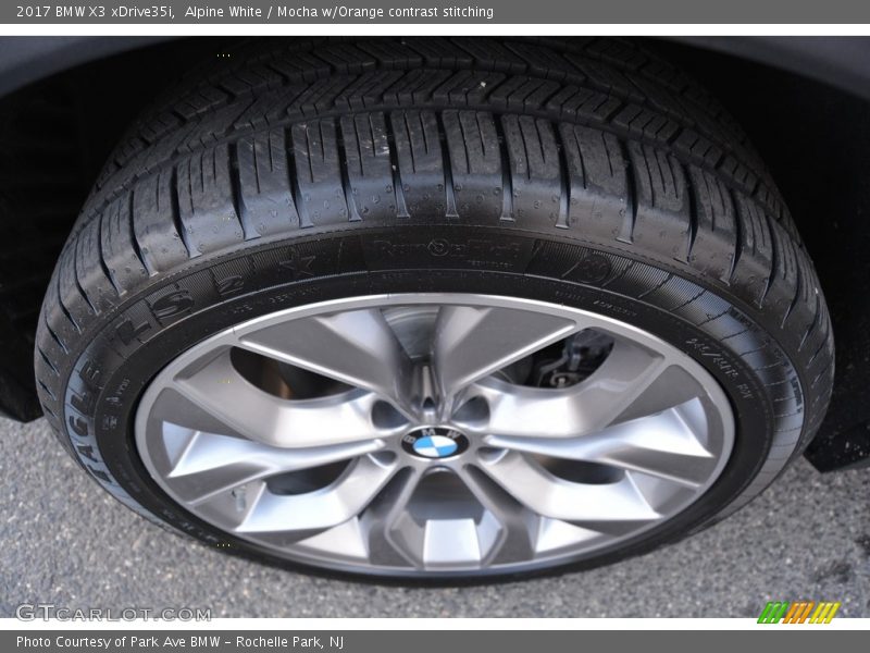 Alpine White / Mocha w/Orange contrast stitching 2017 BMW X3 xDrive35i