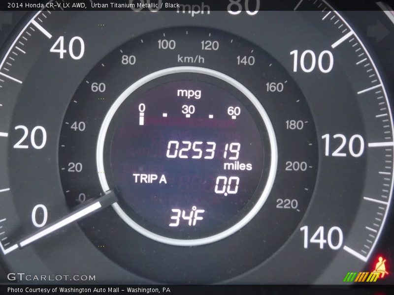 Urban Titanium Metallic / Black 2014 Honda CR-V LX AWD