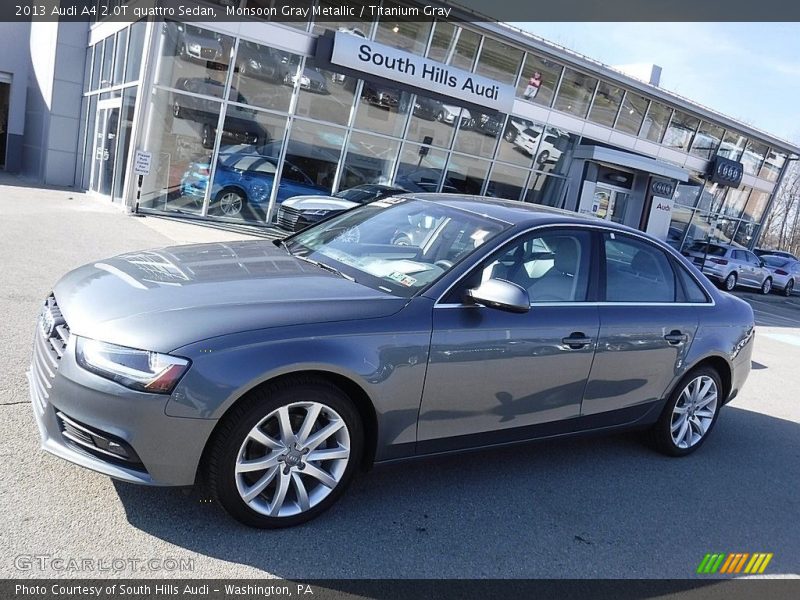 Monsoon Gray Metallic / Titanium Gray 2013 Audi A4 2.0T quattro Sedan