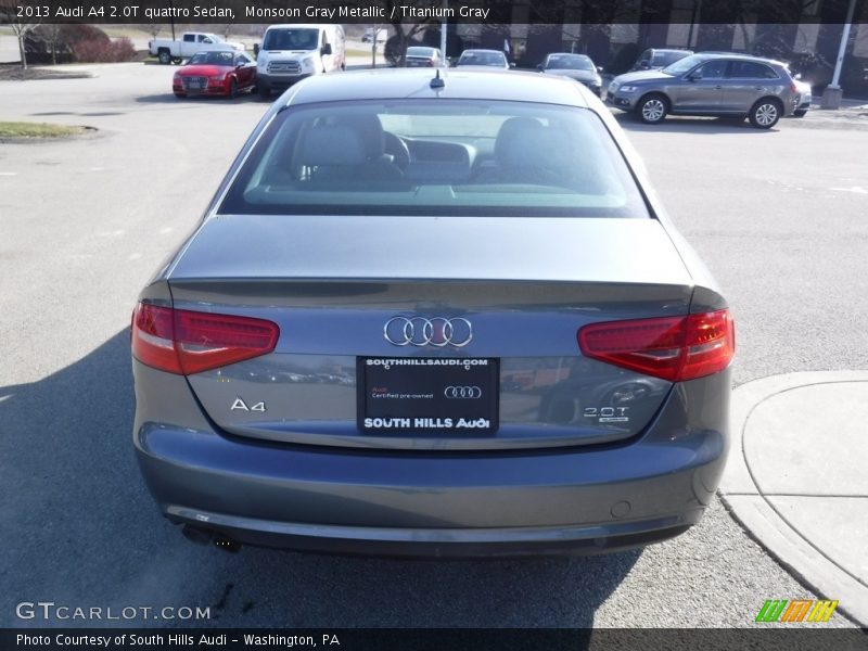 Monsoon Gray Metallic / Titanium Gray 2013 Audi A4 2.0T quattro Sedan