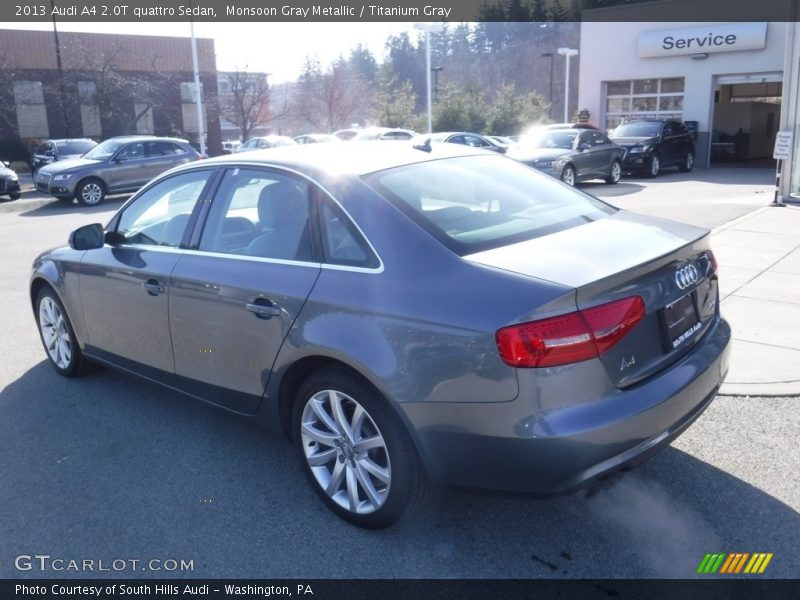 Monsoon Gray Metallic / Titanium Gray 2013 Audi A4 2.0T quattro Sedan