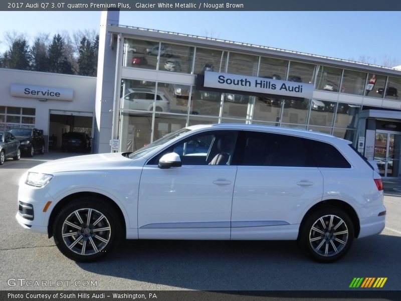 Glacier White Metallic / Nougat Brown 2017 Audi Q7 3.0T quattro Premium Plus