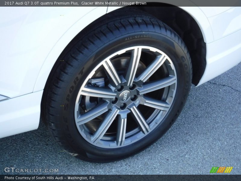 Glacier White Metallic / Nougat Brown 2017 Audi Q7 3.0T quattro Premium Plus