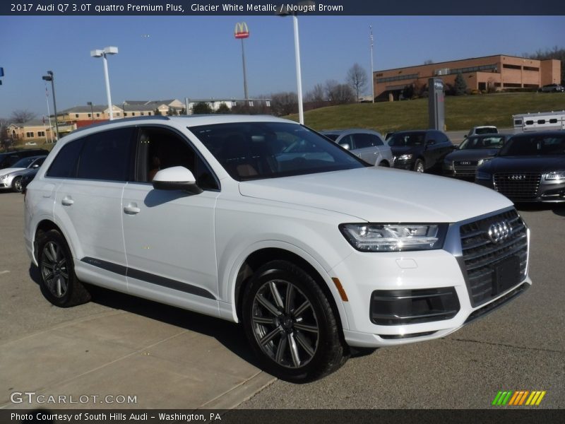 Glacier White Metallic / Nougat Brown 2017 Audi Q7 3.0T quattro Premium Plus