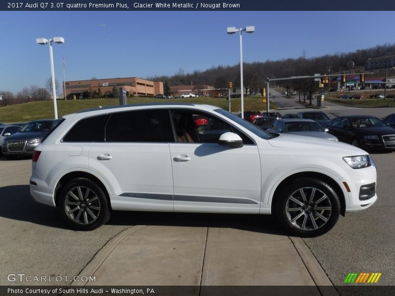Glacier White Metallic / Nougat Brown 2017 Audi Q7 3.0T quattro Premium Plus