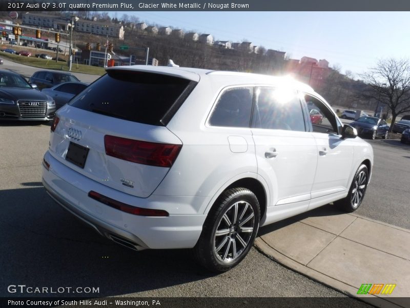 Glacier White Metallic / Nougat Brown 2017 Audi Q7 3.0T quattro Premium Plus