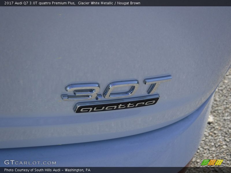 Glacier White Metallic / Nougat Brown 2017 Audi Q7 3.0T quattro Premium Plus