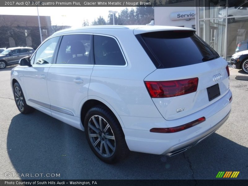 Glacier White Metallic / Nougat Brown 2017 Audi Q7 3.0T quattro Premium Plus