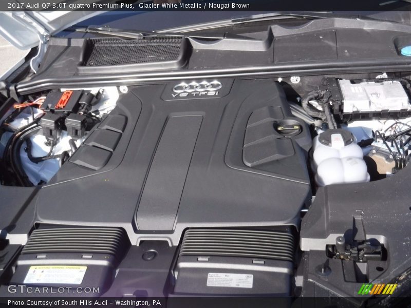 Glacier White Metallic / Nougat Brown 2017 Audi Q7 3.0T quattro Premium Plus