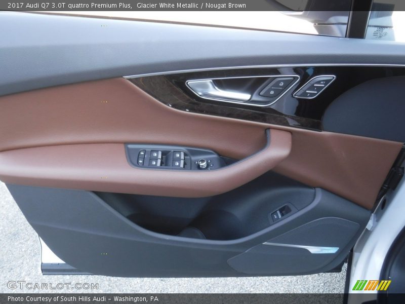 Glacier White Metallic / Nougat Brown 2017 Audi Q7 3.0T quattro Premium Plus